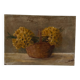 Oil on canvas still life bouquets of daffodils in a basket 20th century