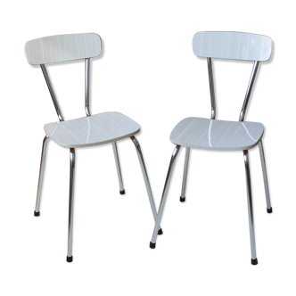Pair of vintage chaises in formica