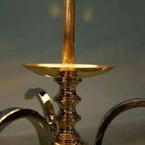 Vintage brass table lamp in Hollywood Regency style from the 50s/60s.