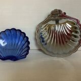 Metal scallop butter dish