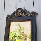 Louis XV style mirror wood and pediment