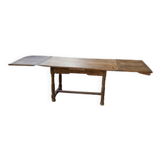 Oak farmhouse table with extensions 237 cm