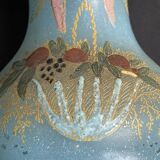 Vase bleu émaillé - Art nouveau émaillé