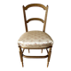 Chaise Napoléon III en bois doré et coton fleuri, XIXème siècle