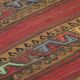 Vintage geometric Oushak kilim runner handmade 272 x 103 cm