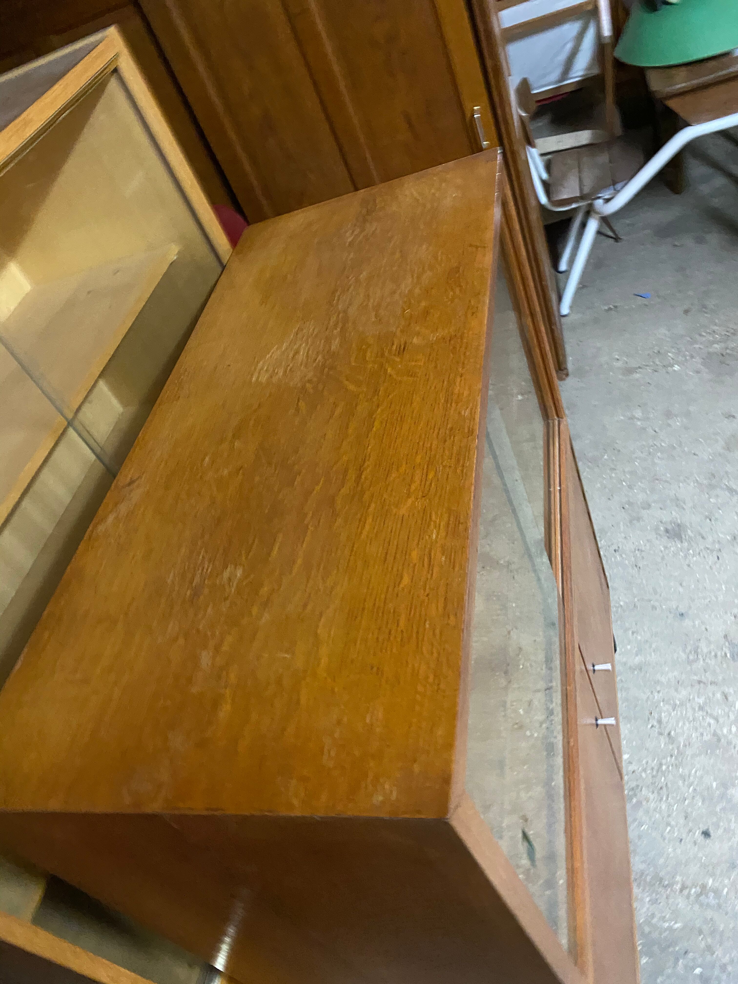 Light wood library compass feet