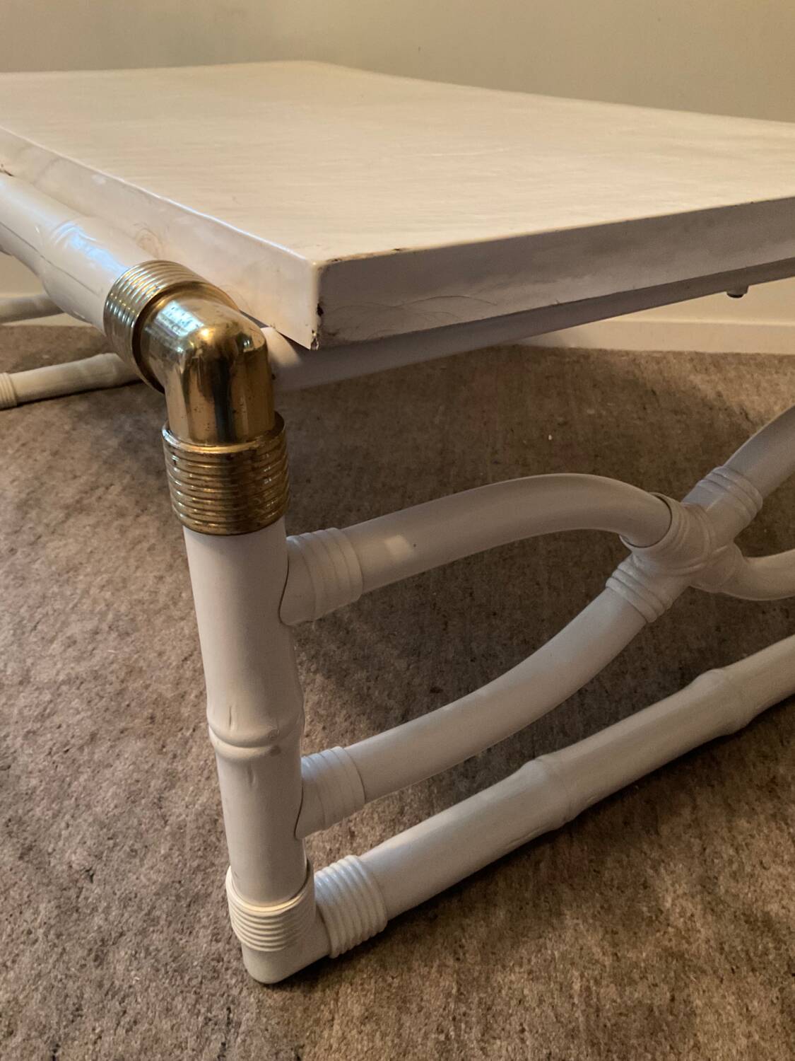 1970s "Kettal" Bamboo Coffee Table in Fiberglass