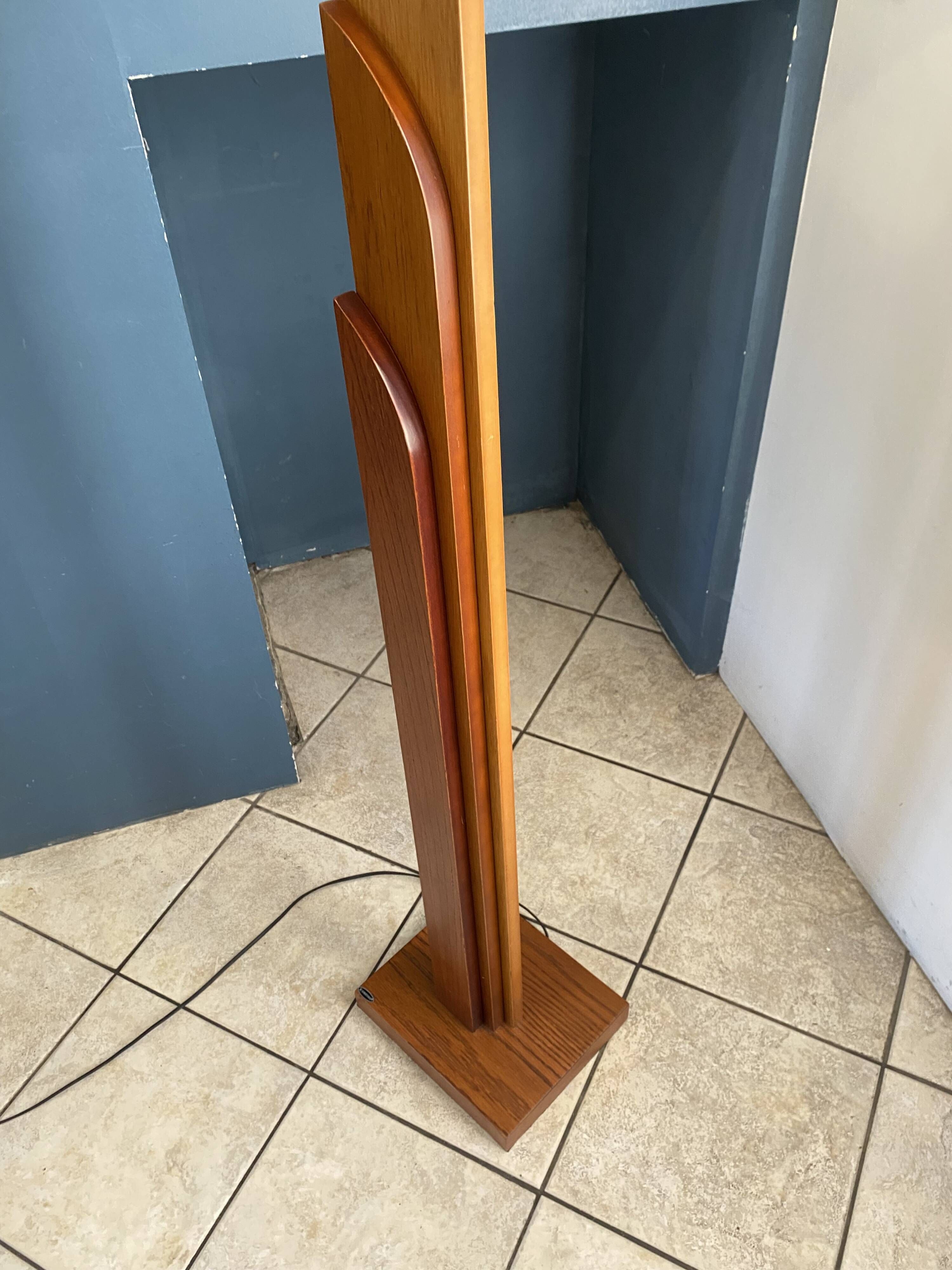 K-lighting vintage 1970s Scandinavian teak floor lamp