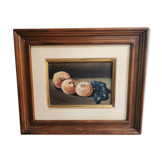 Still life, oil on panel
