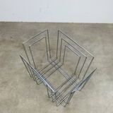 Porte revue en métal chromé par Willi Glaeser pour TMP années 80