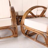 Rattan "pretzel" lounge