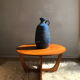 Table basse ronde en tek des années 1960