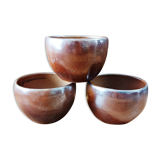 Set of 3 Sars pottery stoneware bowls, Lentier