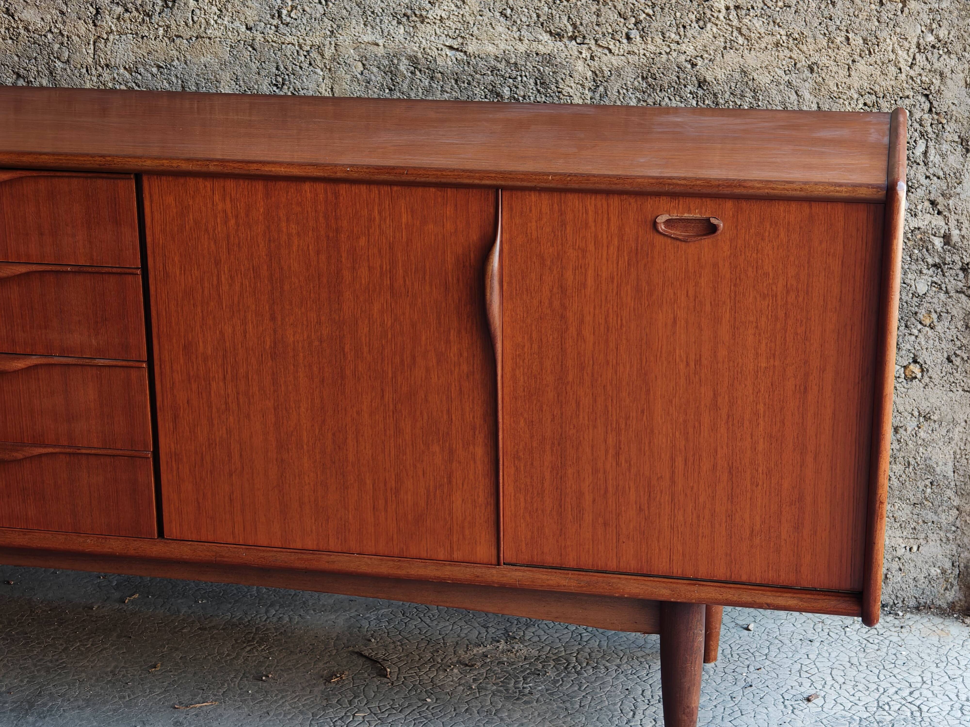 Teak sideboard by Johannes Andersen for Roche Bobois, 1960s