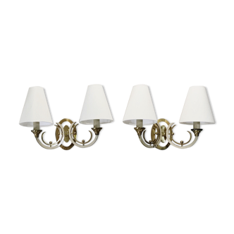 Pair wall light chic shabby, neo classic of 1930.