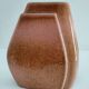 Enamelled ceramic flat vase design 80s - 90s