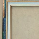 Cadre contemporain or et vert bleu