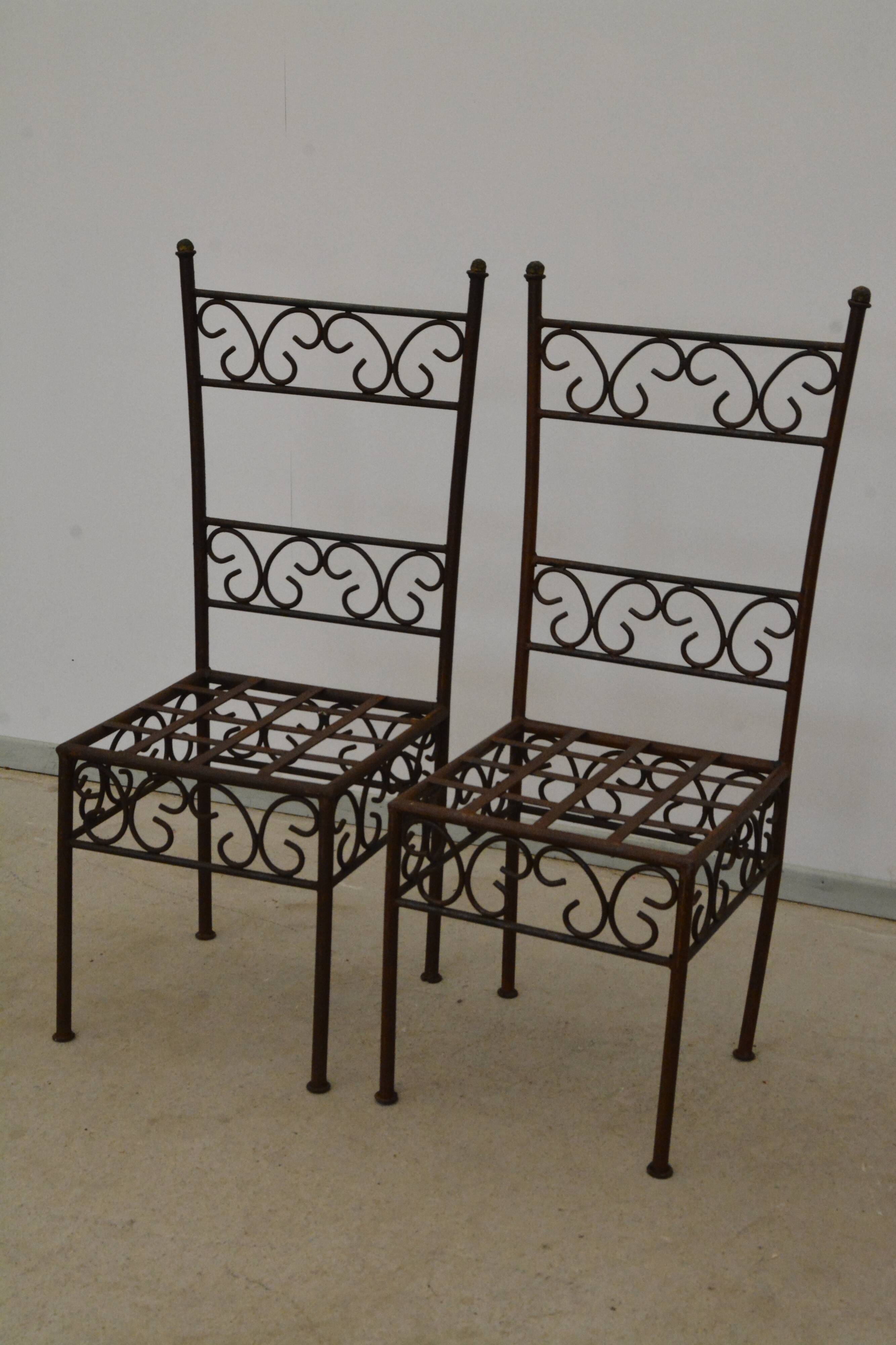 Wrought iron chairs