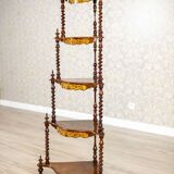 Late 19th Century Inlaid Corner Shelf, 1890s