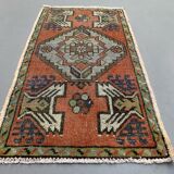 Small Vintage Turkish Rug 98x54 cm, Short Runner, Tribal, Shabby Chic