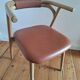 Fauteuil de table fermyo ampm chêne et cuir, siège design