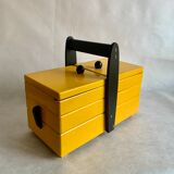 Wooden sewing basket, 1960s