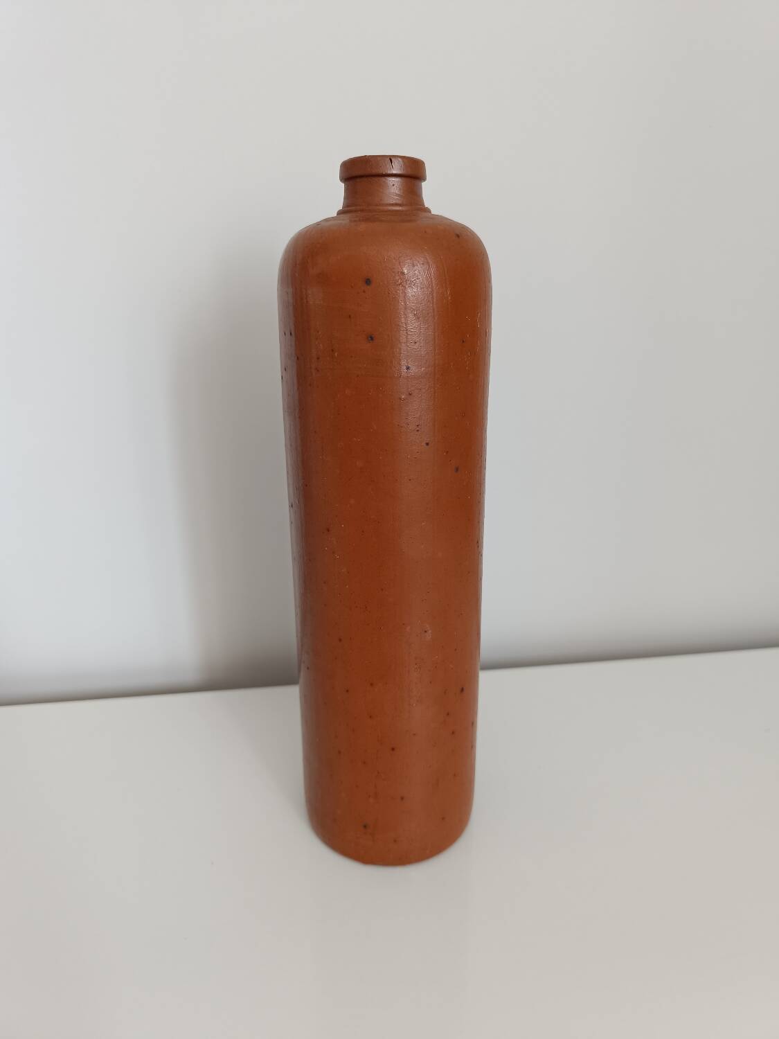 Antique stoneware gin bottle - stoneware vase