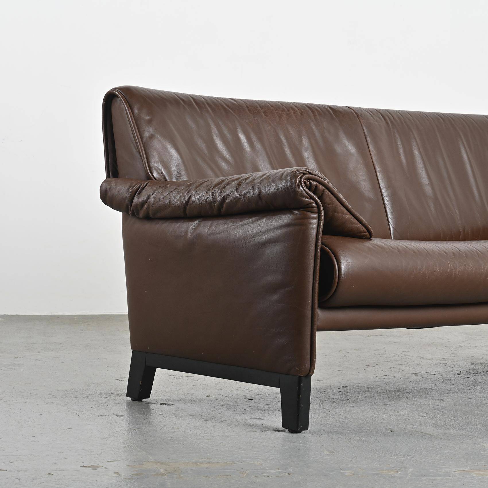 De Sede leather sofa, model DS 14, circa 1990
