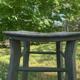 Tabouret de ferme haut en bois ancien