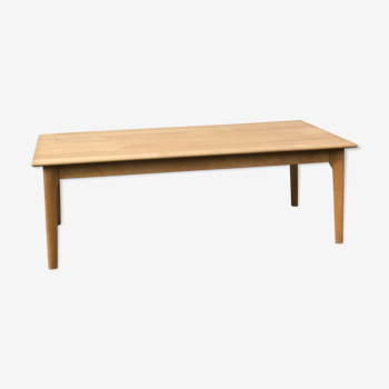 Table basse vintage en bois clair