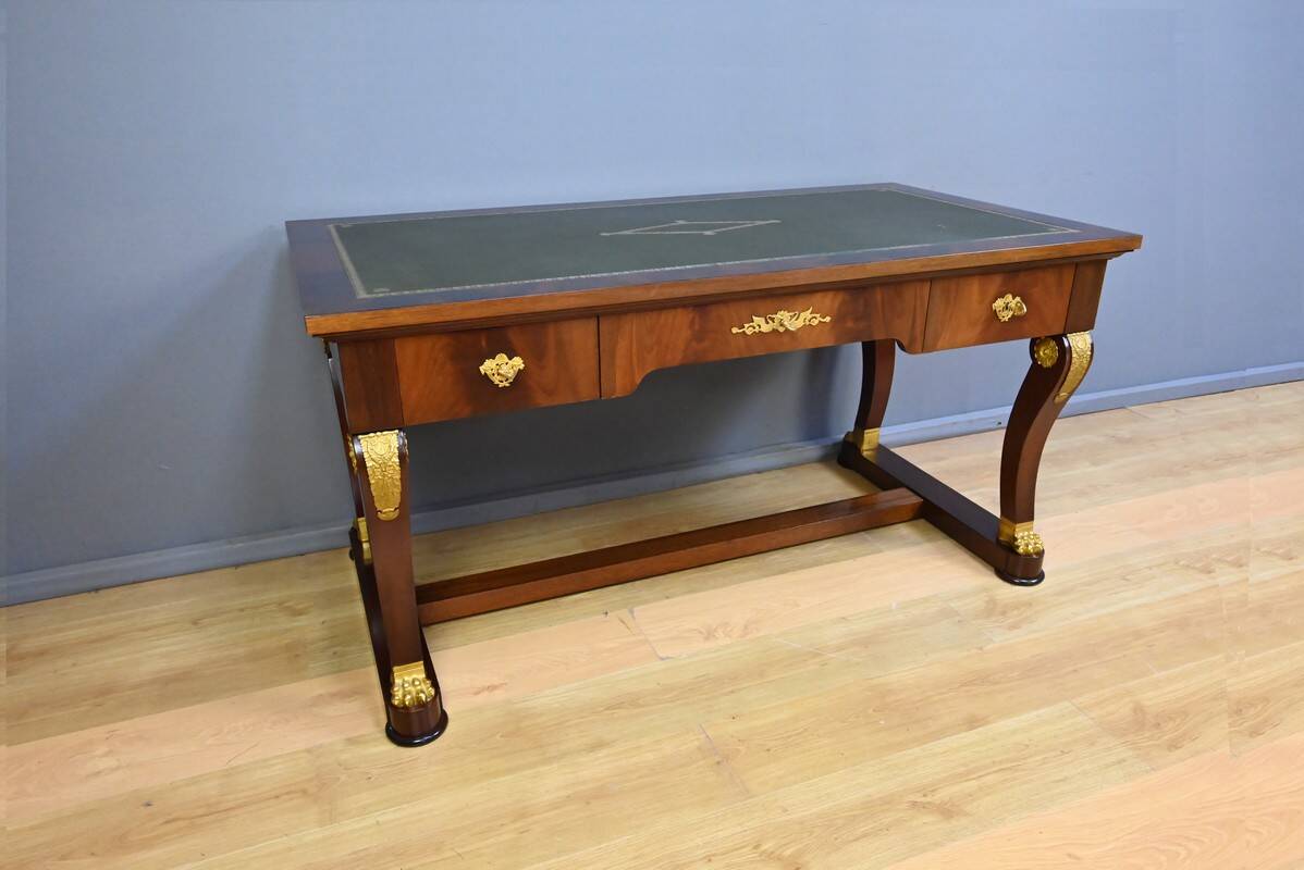 Mahogany desk, Egyptomania style – 20th century