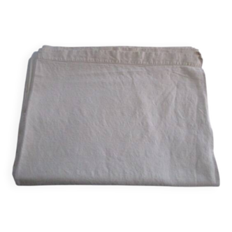 Drap ancien en coton:320x200cm - monogrammé
