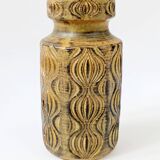 Vintage Scheurich vase from the 60s, yellow and brown Amsterdam decor