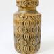 Vase vintage Scheurich années 60, décor Amsterdam jaune et brun