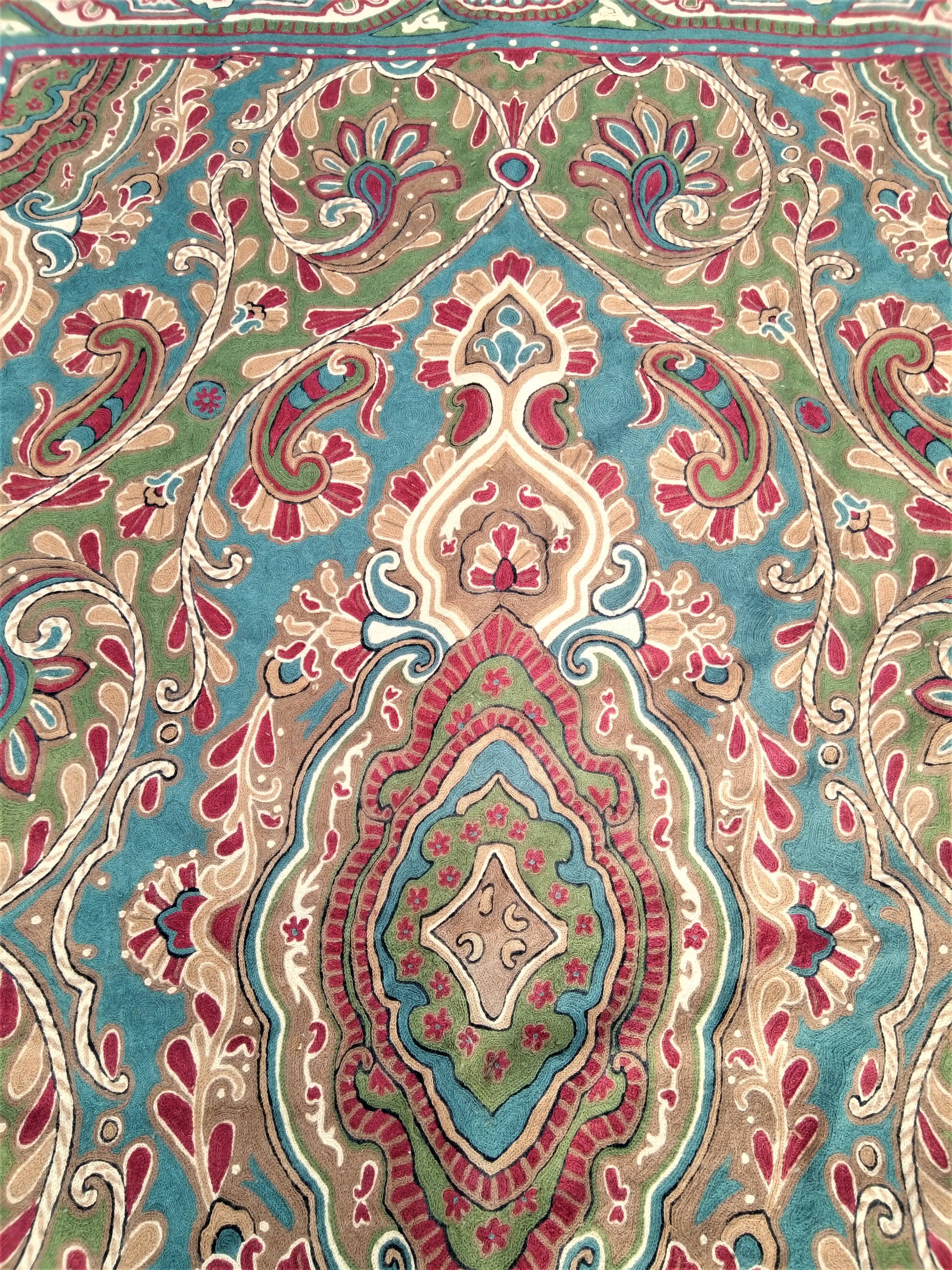 Indian carpet, designed by Elizabeth Paisley 275 x 183