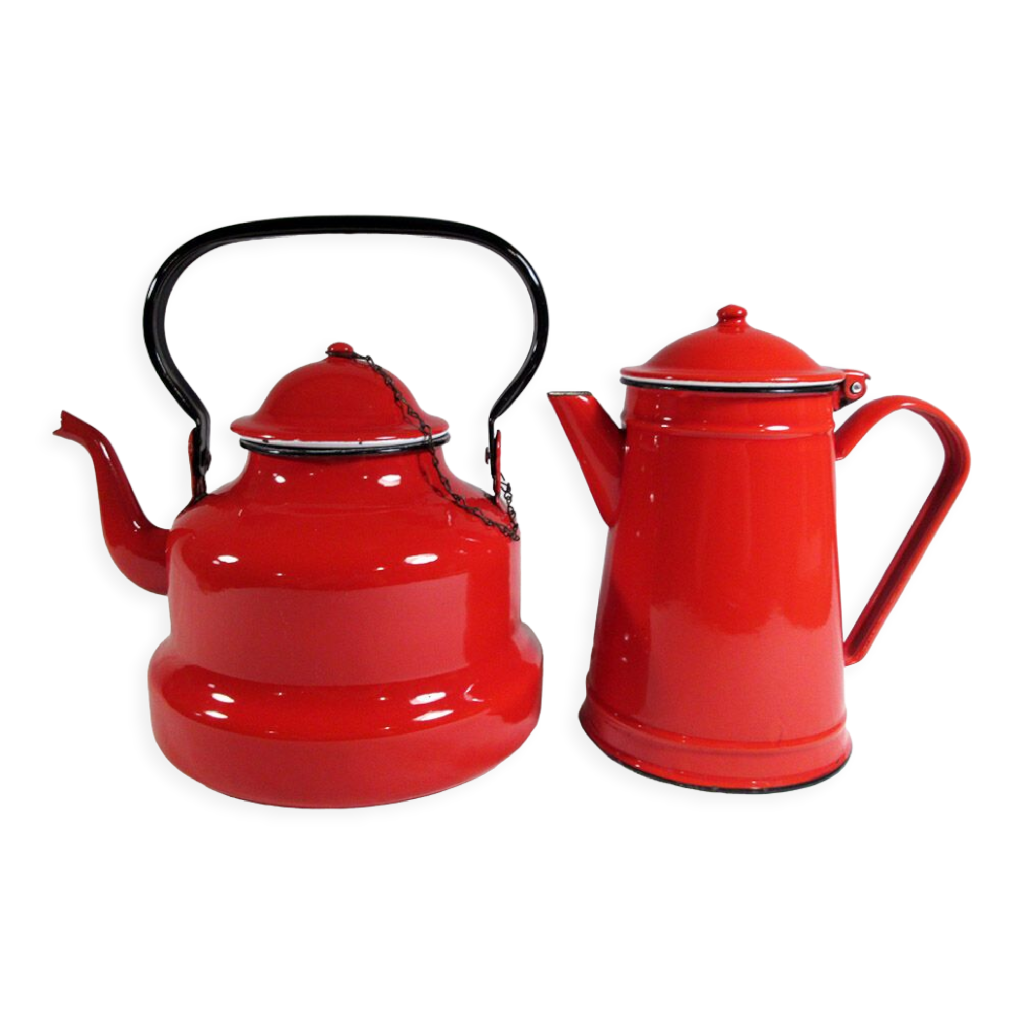 Bouilloire et cafetière émaillées Japy | Selency