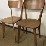 Ensemble table et 4 chaises en bois vintage