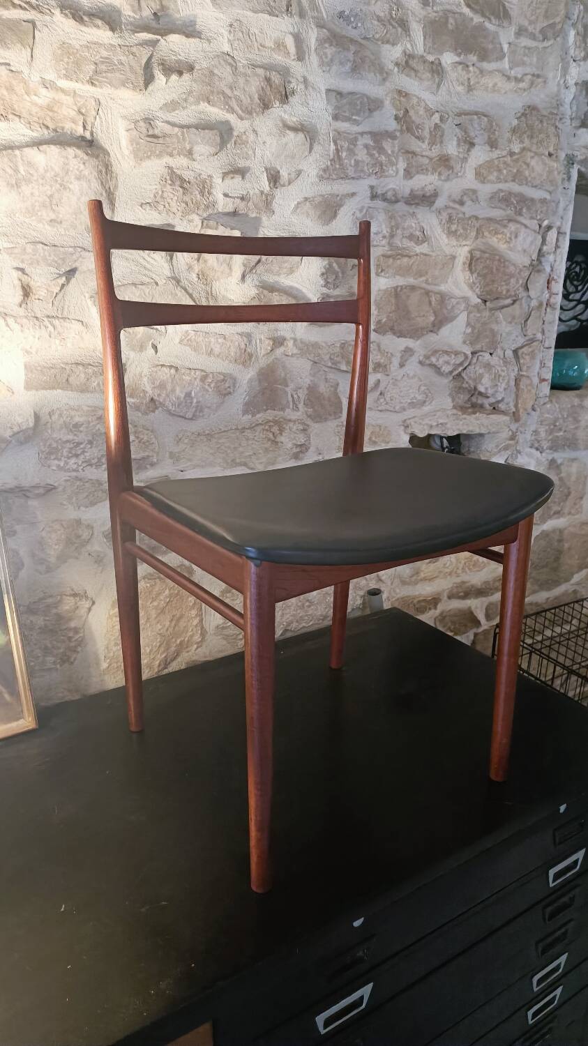 Ensemble de 4 chaises vintage en palissandre des années 60