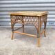 1930s rattan and wicker side table