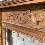 Old English style wooden fireplace