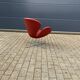 Fritz Hansen Swan chair in Indian Red leather, NEW!!!