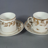 Antique coffee service: jug + 2 cups, old Paris porcelain, 19th century C657