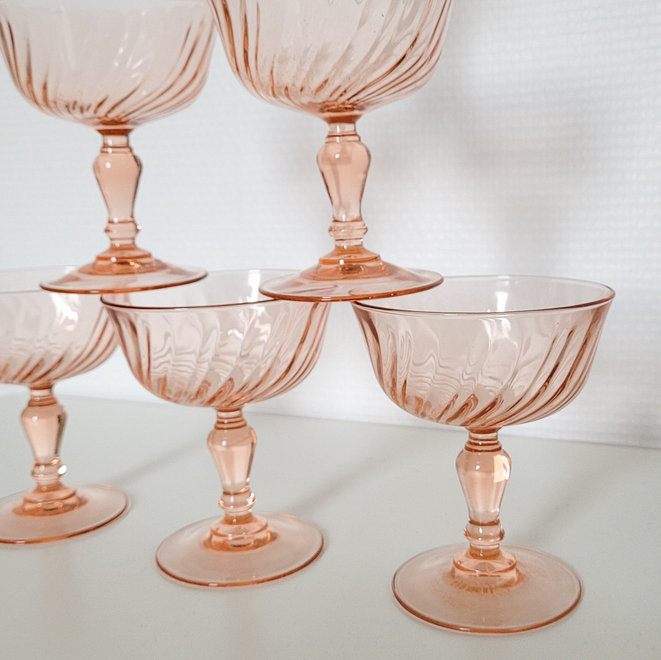 Set of 6 Rosaline champagne glasses