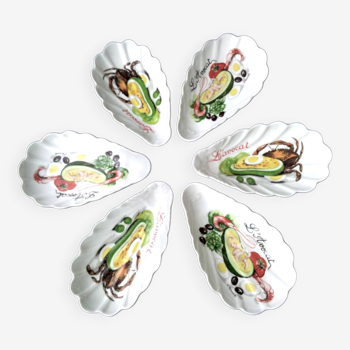 6 L’Hirondelle porcelain avocado bowls