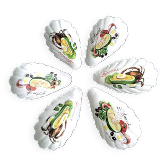 6 L’Hirondelle porcelain avocado bowls