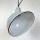 Industrial Grey Enamel Factory Pendant Lamp, 1960s