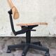 Martin Stoll office chair light wood on wheels