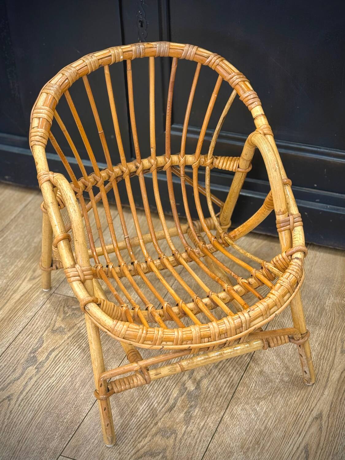 Fauteuil enfant rotin