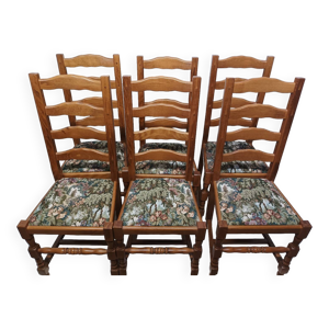 lot de 6 chaises Vintage