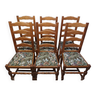 Lot de 6 chaises Vintage
